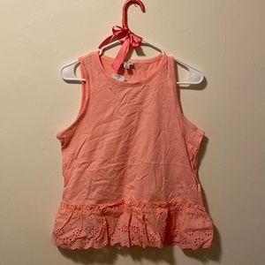 J Crew Eyelet Peplum Top